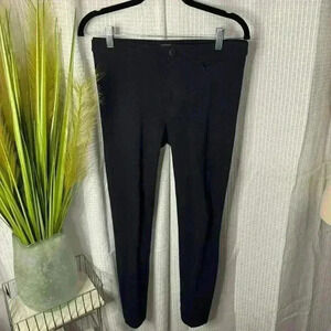 Vince Women’s 4 Blue Workwear Pleated Dress Pants Skinny Mid Waist Zipper Pocket